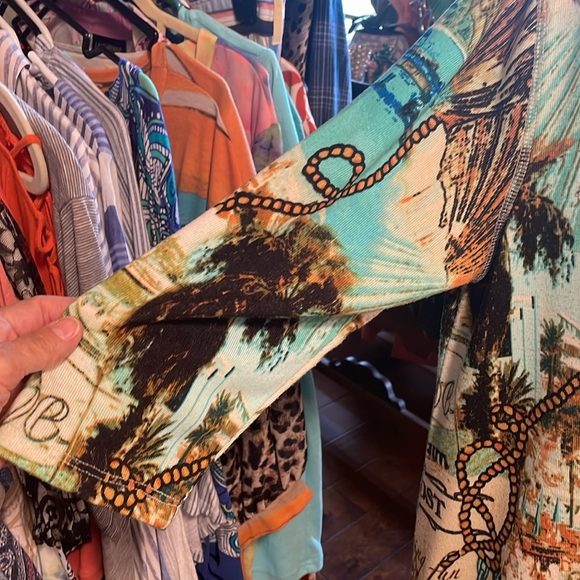 🍕🍕🍕BOGOHO 🍕🍕🍕Nautical Print Asymmetrical Top - Picture 6 of 10